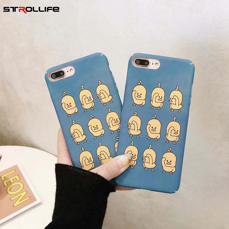 STROLLIFE новое поступление чехол для iPhone X XS Max XR милый утенок iphone 8 6s 7 Plus жесткий |