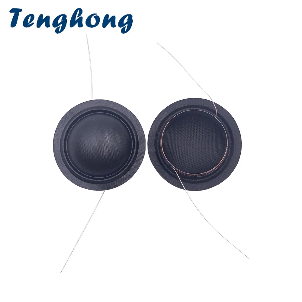 

Tenghong 2pcs 25.5MM Treble Voice Coil Speaker Repair Accessories Tweeter Translucent Silk Film Diaphragm 4Inch Home Theater DIY