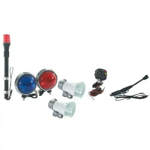 

FOCAN LED Red-Blue flashing Motorcycle Police warning light,strobe lamp and Siren speaker