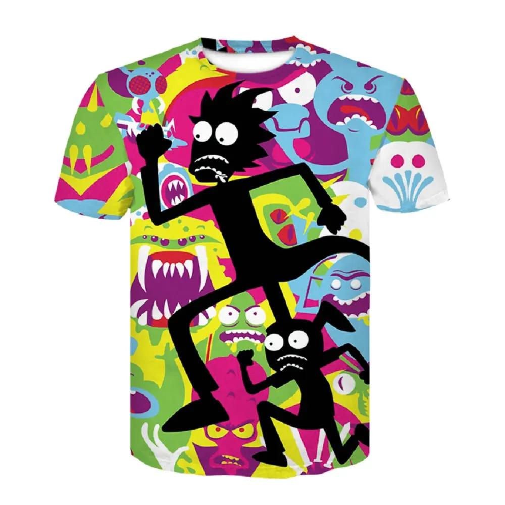 Мужская одежда летняя модная футболка с 3d принтом Рика и Морти Мужская/wo Мужская футболка s хип-хоп Футболка мужская футболка - Цвет: D215