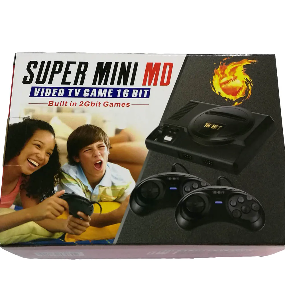Игровая приставка Super mini для M D 16 бит AV выход семейные игры ТВ видео 2G 208