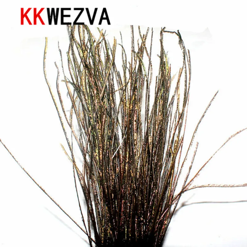 Kkwezva Naturale Del Pavone Herl Piuma Filo Fly Tying Materiali Oliva Fly Fishing Lure Bait Ninfe Filanti Vola Accessori