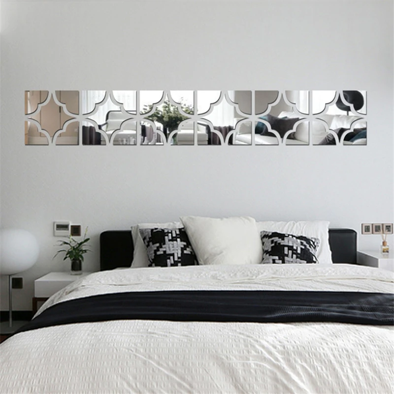 Removable 3D Acrylic Mirror Wall Stickers for living Room bedroom home