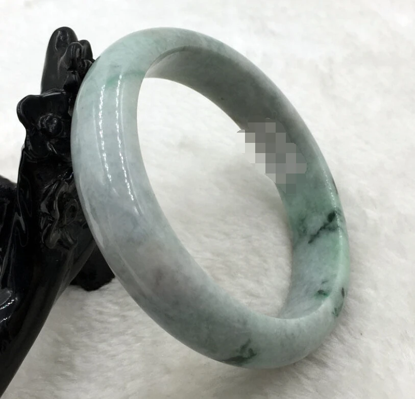 

0111 Certified Grade A Natural Lavender Green Jadeite Jade Bracelet Bangle