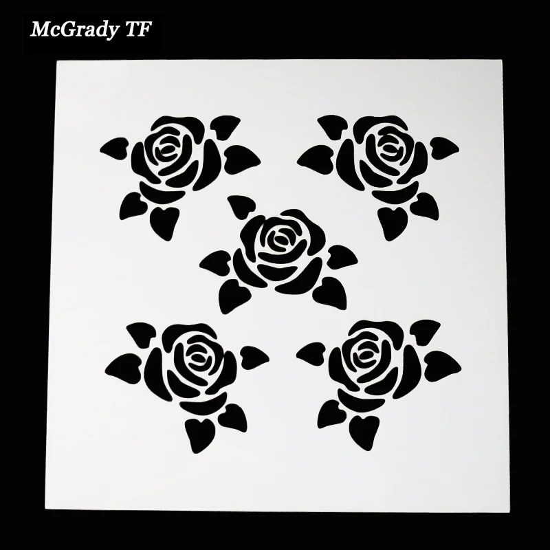 

13*13cm Classic Rose Shape Cake Stencil Mold Baking Tools Fondant Cake Decorating Stencil Stencils For Decoration Cake Tools
