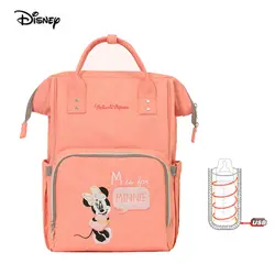 Disney Minnie Mickey Mommy сумка Многофункциональный рюкзак для матерей usb-обогреватель изоляция пеленки подгузник Детский рюкзак Прямая доставка