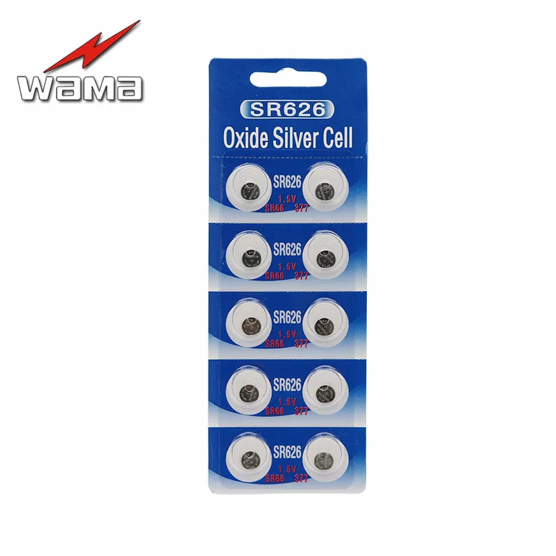 

10x SR626 Button Batteries SR626 376 377 SR66 1.55V Silver Oxide Batteries