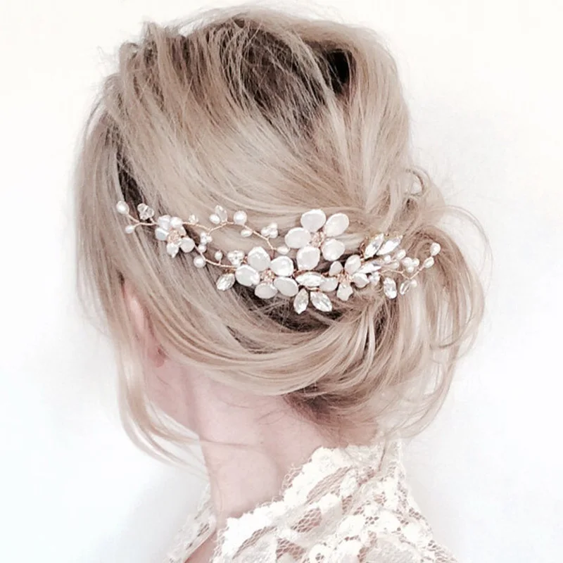 

2017 Fashion Wedding Accessories Charm Austrian Crystal Flower Leaf Bridal Hair Comb Wedding Decoration Hair Jewelry For Women