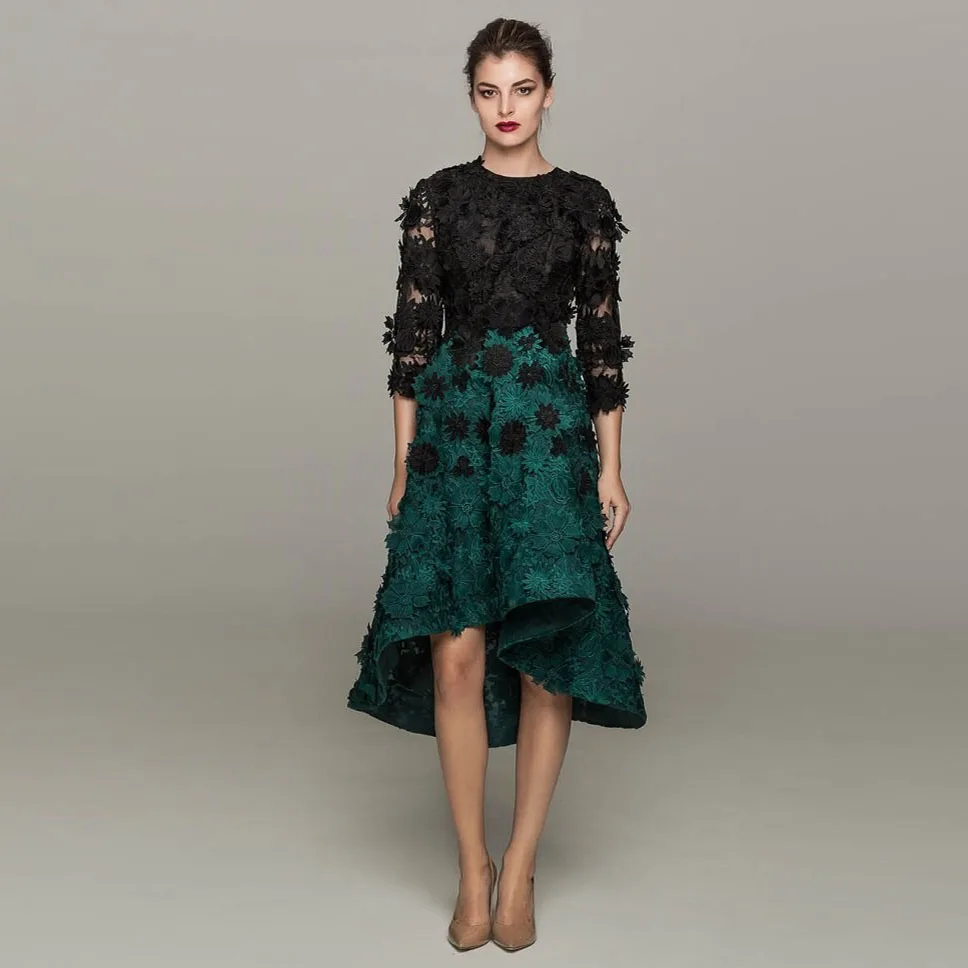 Fashion style Black and green cocktail dresses for woman Fashion style Black and green cocktail dresses for woman