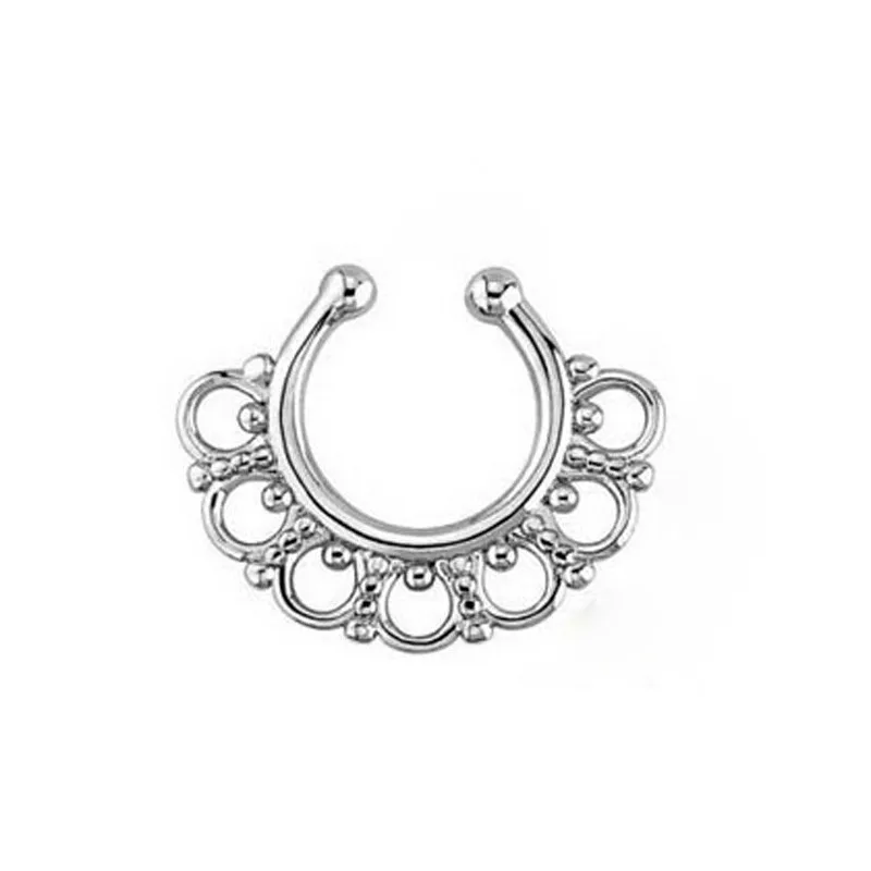 Вау очарование хит классические дизайны пирсинг кристалл в нос кольцо ложная перегородка для женщин ложный пирсинг в нос кольцо подвеска для тела ювелирное изделие