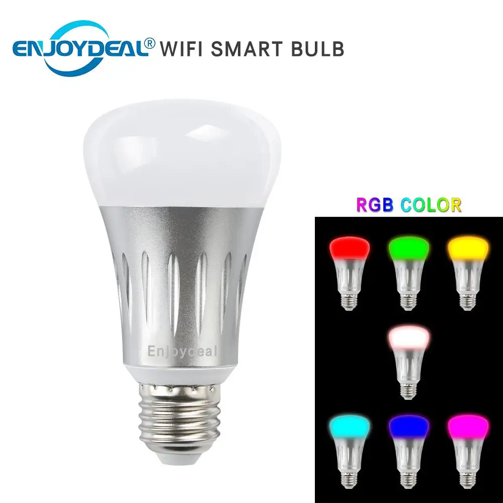 LED Smart Wifi Bulb Intelligent Colour Dimmable Bulbs 7W