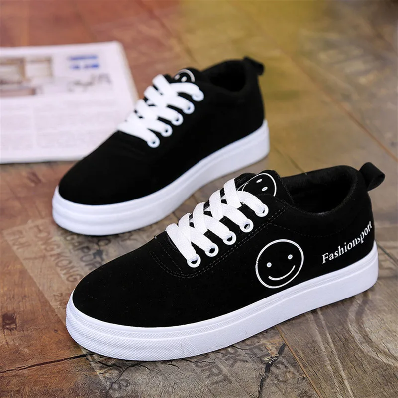 

New Brand Women Shoes Canvas Flat 2019 Fashion Lace Up Women Sneaker Woman Casual Comfortable Flats Footwear Zapatillas Mujer