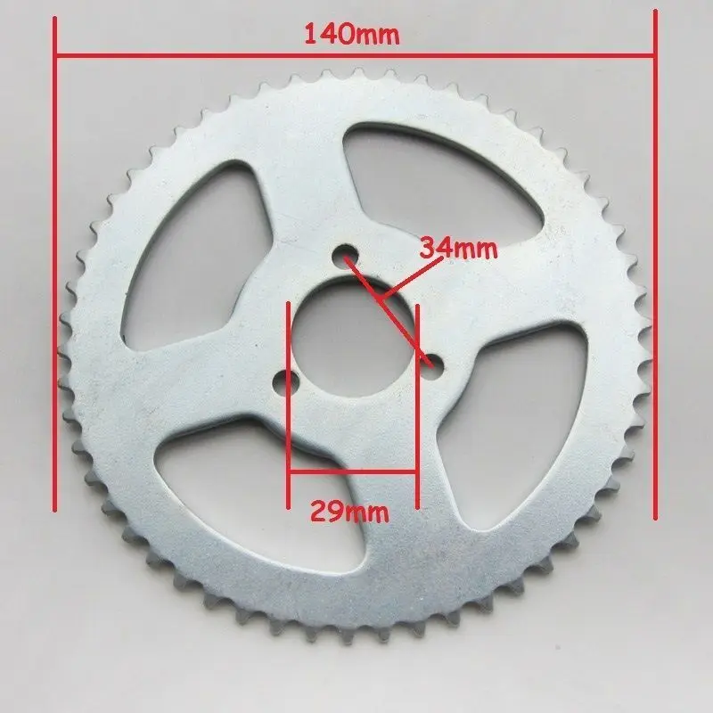 ATV electric scooter Sprocket 54T T8F Chain Drive Rear Sprocket Pocket Drit Bike in Electric