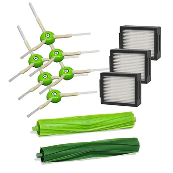 

1 set Rubber Brushes + 3 pcs HEPA filters + 6 pcs side brush for iRobot Roomba i7 i7+/i7 Plus E5 E6 vacuum cleaner parts