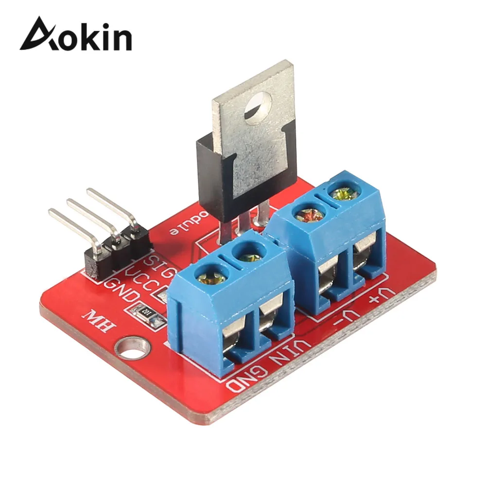 0 24 В верхняя кнопка Mosfet IRF520 драйвер MOS модуль для Arduino MCU ARM Raspberry pi|Интегральные