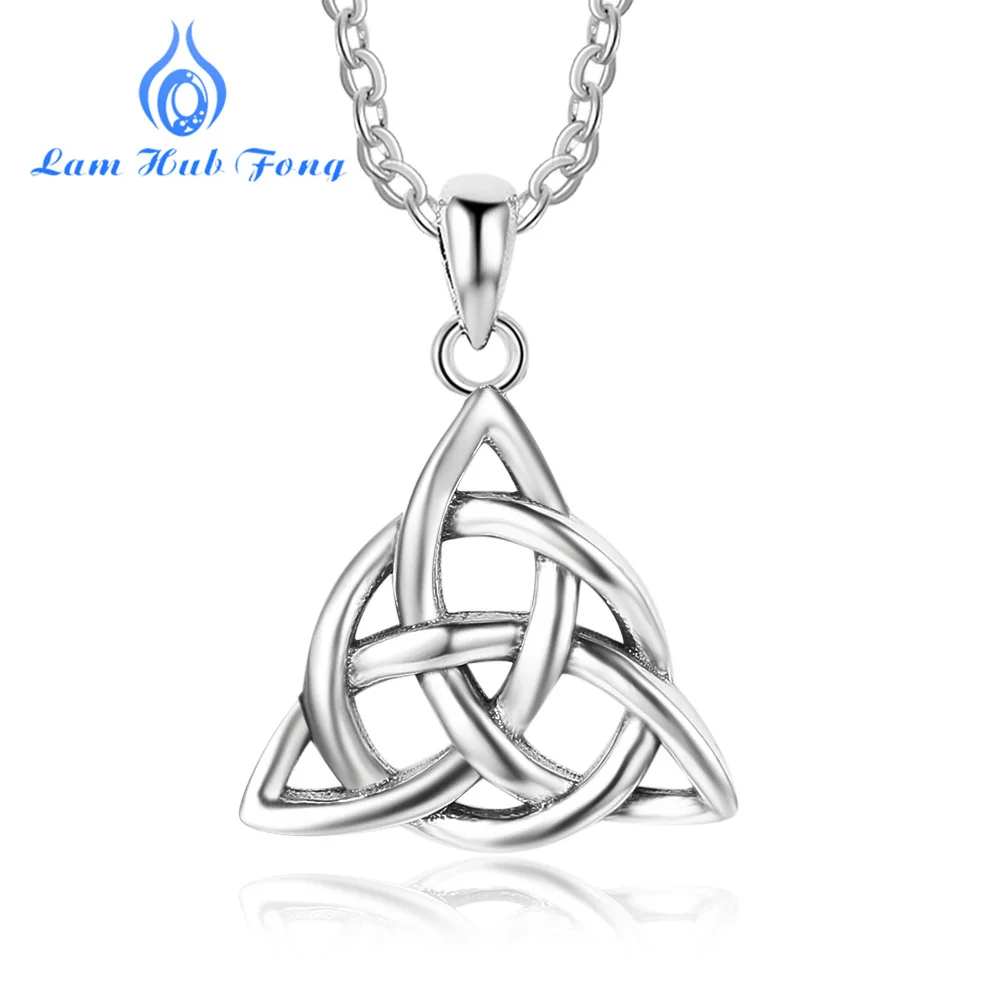 925 Sterling Silver Triangle Viking Runes Jewelry Knots Pendant Necklace Vintage Triquetra for women gifts Wholesale 925 Sterling Silver Triangle Viking Runes Jewelry Knots Pendant Necklace Vintage Triquetra for women gifts Wholesale