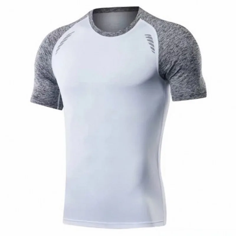 

CALOFE Running T-Shirts Compression Tops Fitness Short Sleeve Quick Dry Slim 2019 Patchwork T-Shirts Tops Bodybuilding Fitness