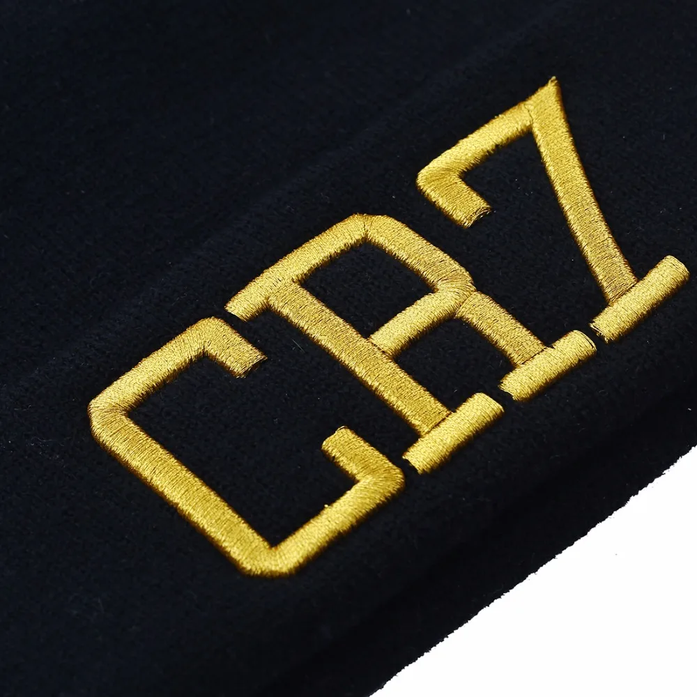 Классические шапки бини Криштиану Роналду CR7 шапка унисекс вязаные с Золотой 3d