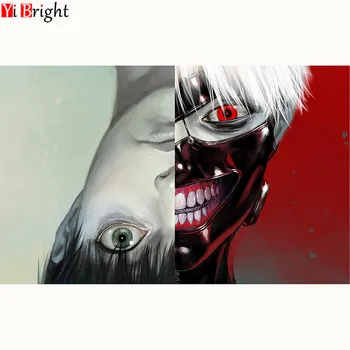 

Full Square Drill 5D DIY Diamond Painting anime kaneki cross stitch crystal round diamond LK1