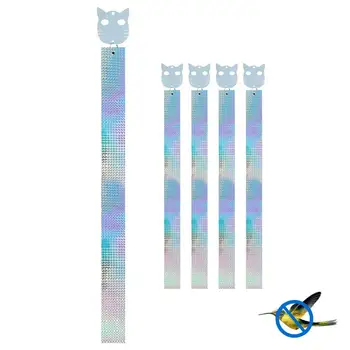 

5pcs Bird Deterrent Reflective Scare Tape Discs Pest Control Dual-sided Repellent Tape Holographic Reflective Deterrent Discs