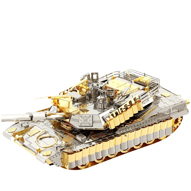 

3D Metal Puzzle Stainless Steels P077-GS M1A2 SEP TUSK II Tank DIY 3D Laser Cut Toy Assemble Models Toy For Audit