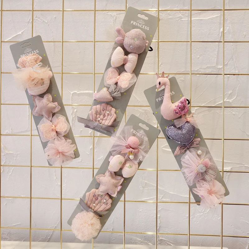 

New Girls Lovely Pink Hair Accessories Baby Cute Headbands Kids School Children Hairpins Birthday Gifts Newborn Infants Headwear