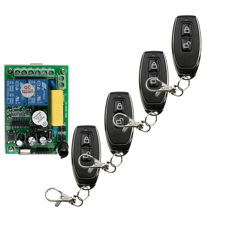 

AC 220V 2 CH Channels 2CH RF Wireless Remote Control Switch Remote Control System receiver transmitter 2CH Relay 315/433 MHz