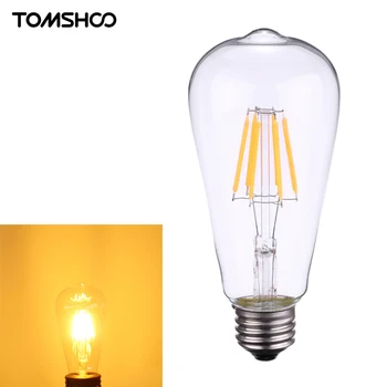 

Tomshine 6W ST64 LED Filament Bulb Light AC220-240V E27 Base 2700K Vintage Retro Holiday Festival Decorations Warm White