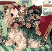 Изображение собаки из страз пейзаж на заказ алмазная живопись поли декоративная вышивка мозаикой на фотографии ручка