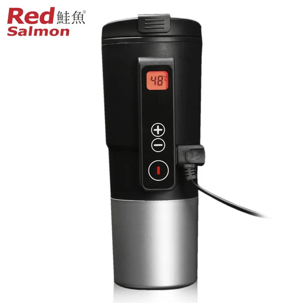 410ml Intelligent Car Auto Heating Cup Adjustable Temperature Car Boiling Mug Digital Display Kettle Vehicle Thermos 3 Colors