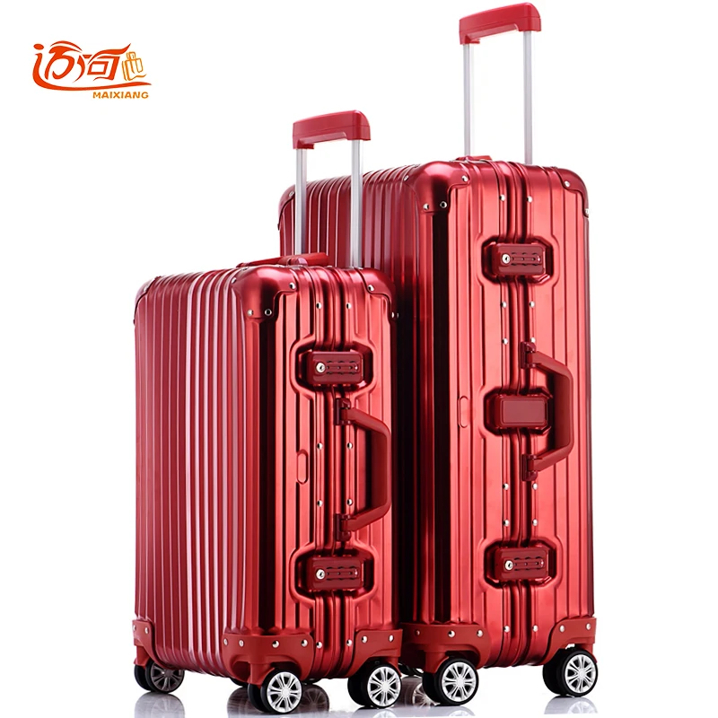 

100% fully Aluminum-magnesium alloy vintage suitcase 20/25 inch trolley luggage water proof rolling case