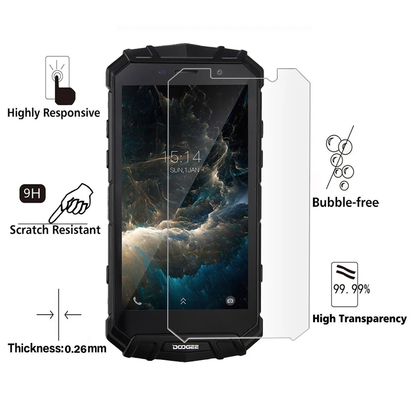 Закаленное стекло премиум класса 10 шт./лот 2.5D 9H Для Doogee s60 Lite протектор экрана