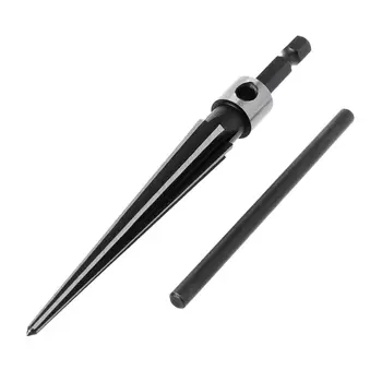 

3-13mm Bridge Pin Hole Hand Held Reamer T Handle Tapered 6 Fluted Chamfer Reaming Woodworker Core Cutting Tool Tapered Reamer