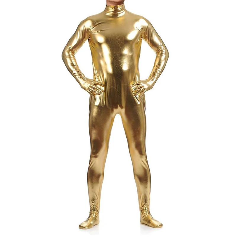 Speerise One Piece Mens Shiny Metallic Bodysuit Lycra Spandex Unitard
