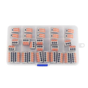 

30PCS/BOX Universal Compact Wire Connector With Box Terminal Block Connectors Terminator Wire Connector AWG 28-12