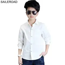 SAILEROAD 5- 15 лет Блузка белая для девочек, мальчиков, школьников, белая блузка Дети, дети, рубашки с длинным рукавом, подростковая одежда