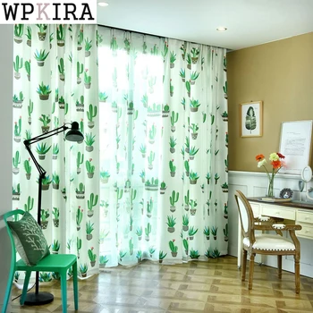 

Cactus Cotton Linen Curtain Modern Rustic Red Quality Living Room Curtains Fabrics Kitchen Door Curtains Drapes 204&20