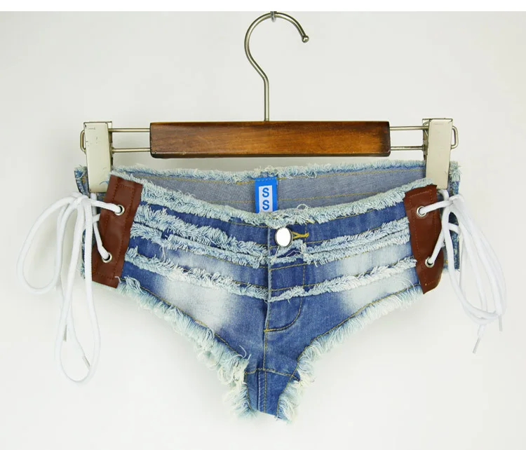 Сексуальные женские летние шорты с кристаллами женские джинсы джинсовые мини-джинсы со шнуровкой ультра низкая талия юбка SK7402