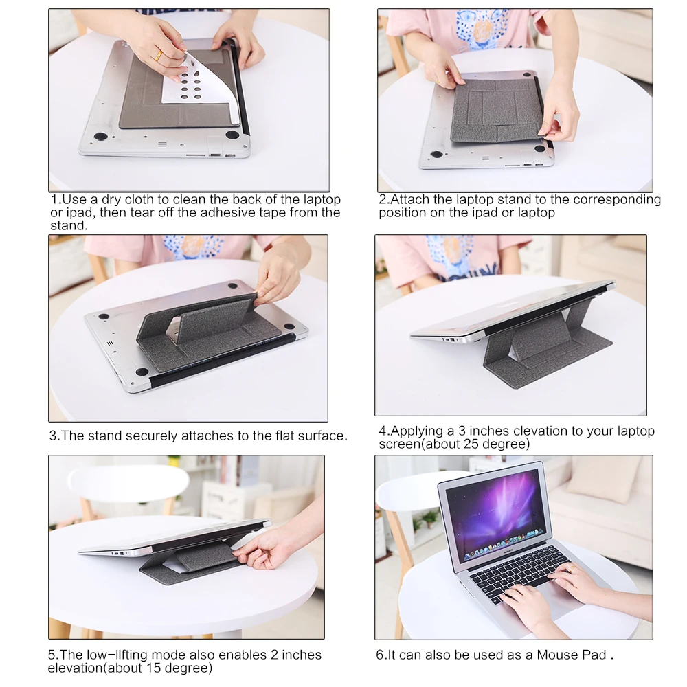 Invisible Laptop Stand Foldable Ergonomic Stand for Macbook air pro notebook Cooling Portable compu