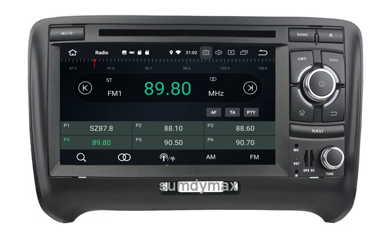 Discount Android 9.0 4G RAM 2 DIN Car DVD PLAYER For AUDI TT 2006-2013 GPS radio stereo wifi navigation touch screen multimedia 9