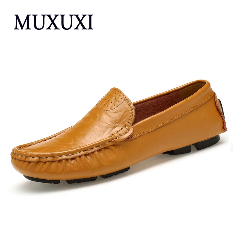 

New arrival high quality genuine leather comfortable casual shoes men loafers shoes soft breathable flats driving shoes