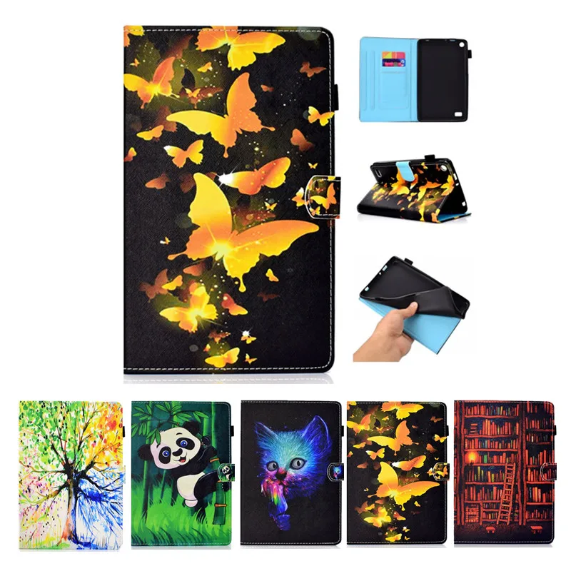 

Cover for Amazon Kindle Fire HD7 2017 HD 7 2015 7.0" Cute Protective Shell Tablet Wallet Case Soft TPU Shockproof Bag Cover Etui