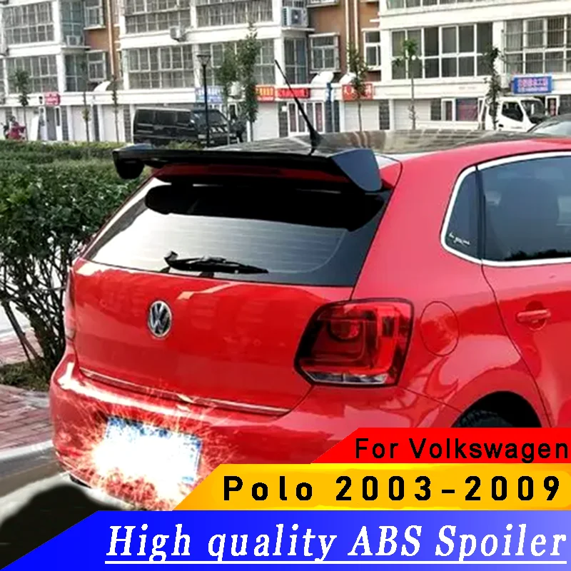 Спойлер для Volkswagen Polo 2003 2009 высококачественный задний спойлер из АБС пластика