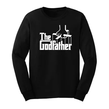 

Loo Show Mens The Godfather Long Sleeve T-Shirts Casual Men Tee