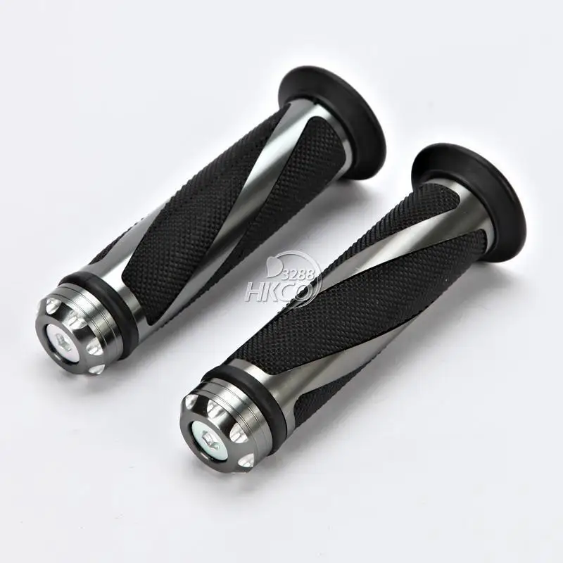 

Titanium Stripe Motorcycle Racing Bikes Aluminum 7/8" Hand Grips Handle Bar For Honda Yamaha ... New