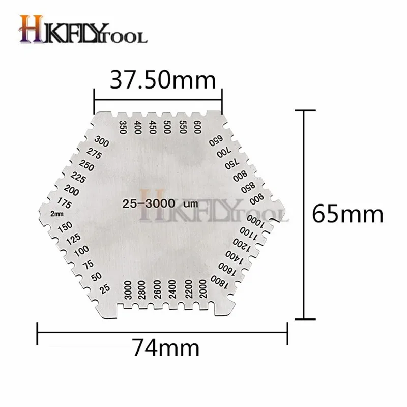 WET FILM COMB aluminum wet diaphragm comb wet film thickness gauge 25-3000um Stainless Steel thickness gauge paint thickness gauge
