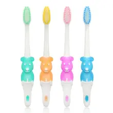5 шт./лот От 3 до 12 лет смешанный цвет мультфильм медведь детская зубная щетка с картонной коробке для мальчиков и девочек