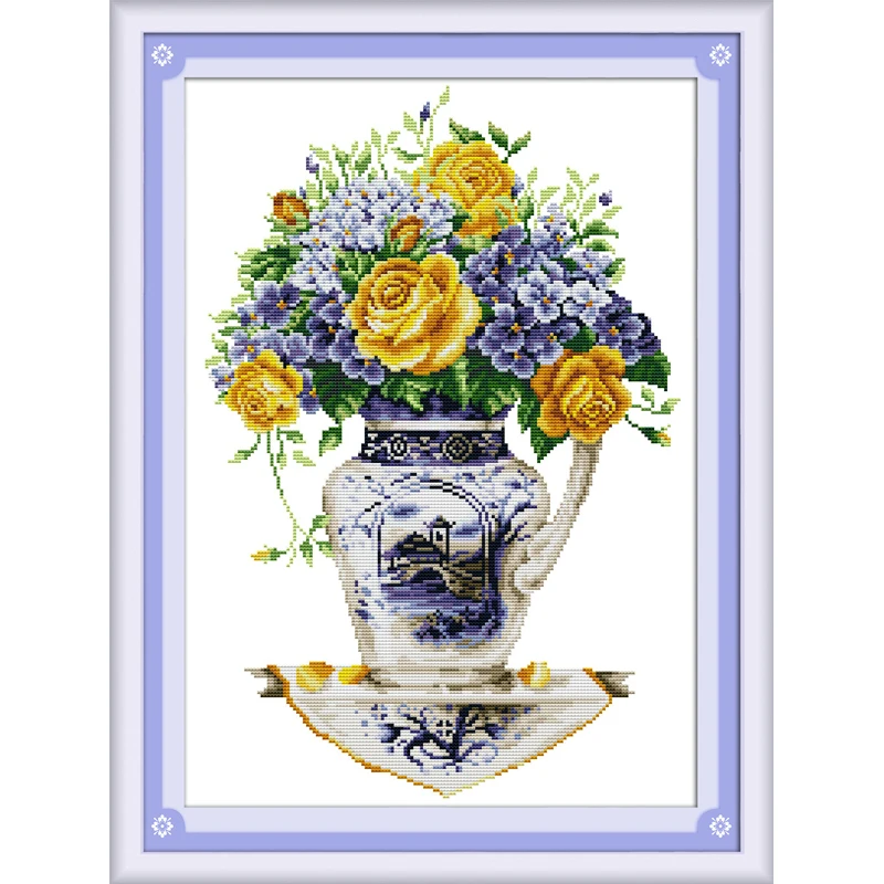 

Everlasting Love Flower & scenery Ecological cotton chinese Cross Stitch 11 14 CT stamped printed DIY decorations for home gift