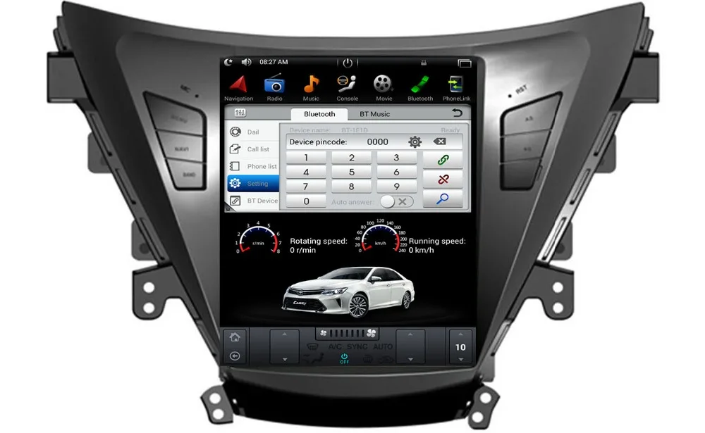 Sale Tesla Style 10.4 "Vertical Screen Android 6.0 Car GPS Navigation DVD Player Autostereo for HYUNDAI ELANTRA / MD 2011 2012 2013 - 1