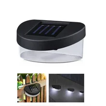 AIMENGTE Открытый Солнечный перезаряжаемый уличный фонарь с 2 светодиодный s водонепроницаемый Авто датчик для ограды светодиодный сад двора безопасности Солнечная лампа